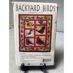 Backyard Birds Wall Quilt Kit 13" x 15" By Rachels Greenfield Includes Woolfelt